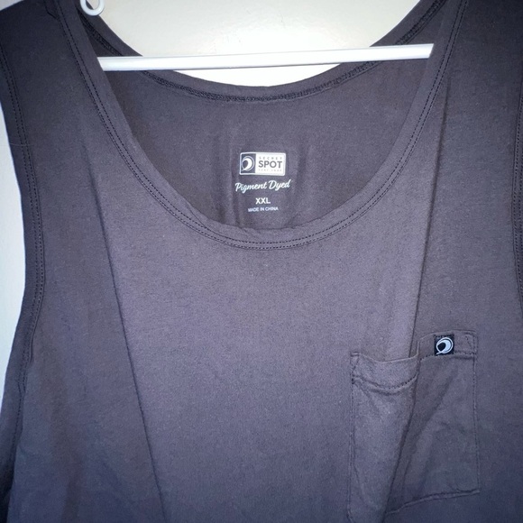 Secret Spot Surf Shop OBX Pigment Dyed Men’s Black Cotton Tank Size XXL - Picture 4 of 6